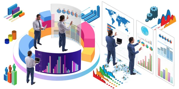 Comerciante que trabaja en el entorno de visualización técnica —  Fotos de Stock