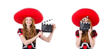 Şapkalı komik bir Meksikalı.