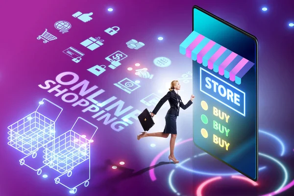 Online shopping concept with smartphone — Stock Photo, Image