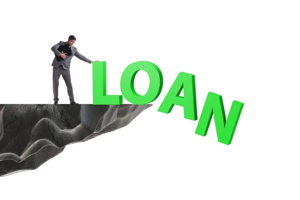 Koncepcja zadłużenia i pożyczki z przedsiębiorcą — Zdjęcie stockowe