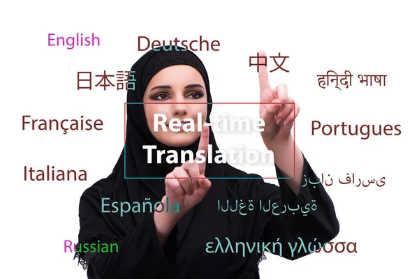 Concepto de traducción en línea del idioma extranjero — Foto de Stock