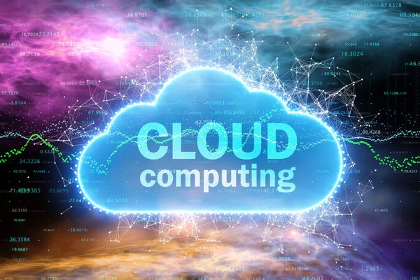 Cloud computing concept - 3d rendering — Stock Photo, Image