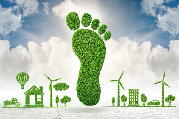 Carbon footprint concept - 3d rendering — Stock Photo, Image