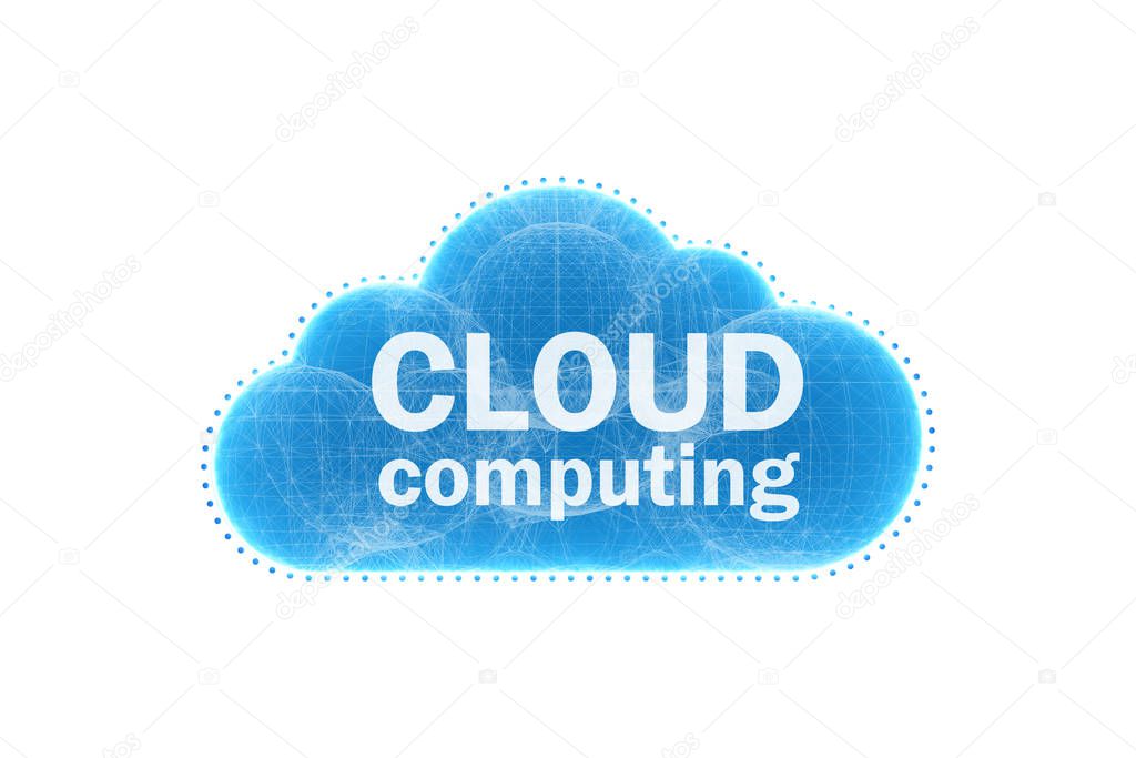 Cloud computing concept - 3d rendering