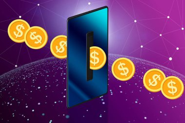 Taşınabilir cüzdan aktarımı kavramı - 3d oluşturma