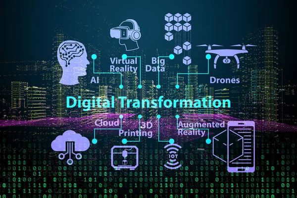 Digital transformation concept - 3d rendering — Stock Photo, Image