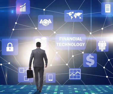 Finans teknolojileri fintech doğru yürürken işkadını