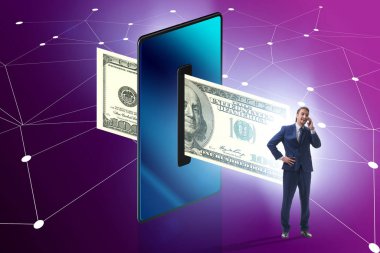 Para transferi konsepti işadamı