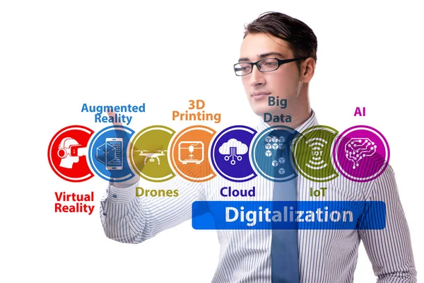 Concepto de tecnología de transformación y digitalización digital —  Fotos de Stock