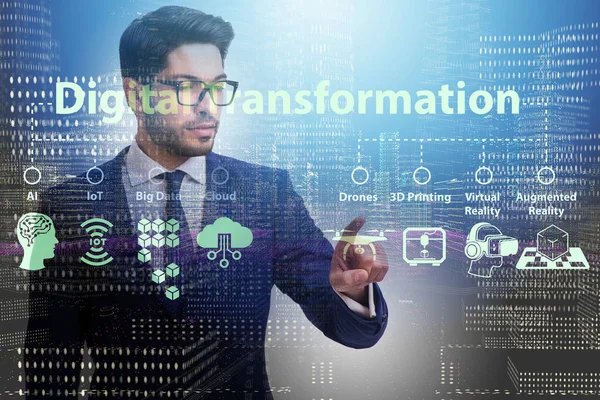 Digitale transformatie en digitalisering technologie concept — Stockfoto