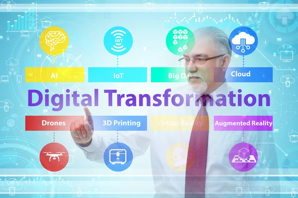 Concepto de tecnología de transformación y digitalización digital —  Fotos de Stock
