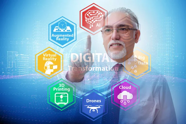 Digital transformation and digitalization technology concept — 스톡 사진