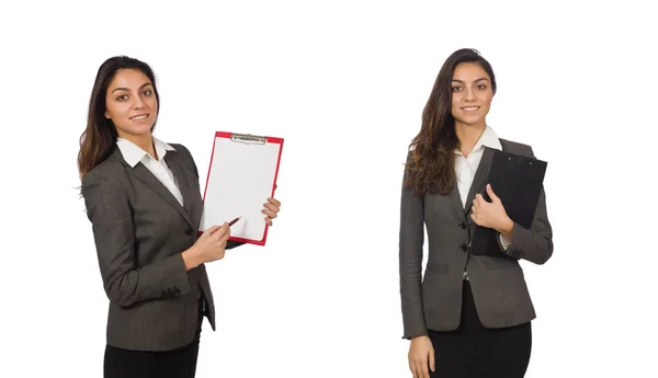 Businesswoman isolated on the white — Stock Photo, Image