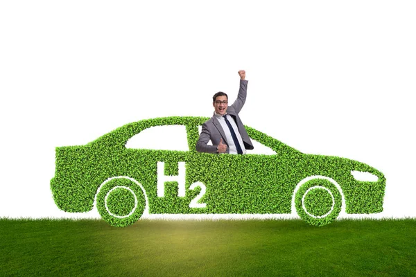 Ekolojik ulaşım kavramında hidrojen araba kavramı — Stok fotoğraf