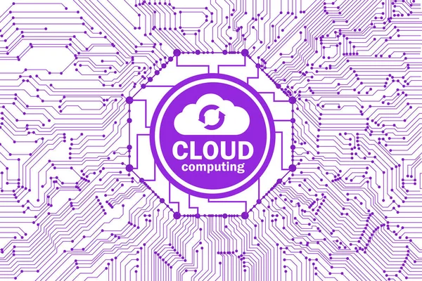 Concetto di cloud computing rendering 3d — Foto Stock