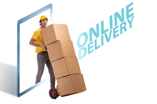 Conceito de entrega de compras online — Fotografia de Stock