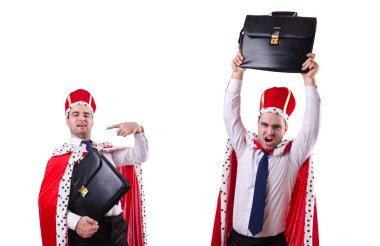 Kral işadamı beyazla izole edilmiş