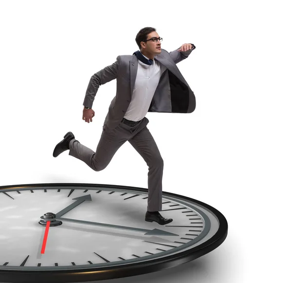 O empresário no conceito de gestão do tempo — Fotografia de Stock