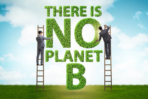 Ecologisch concept - er is geen planeet b — Stockfoto