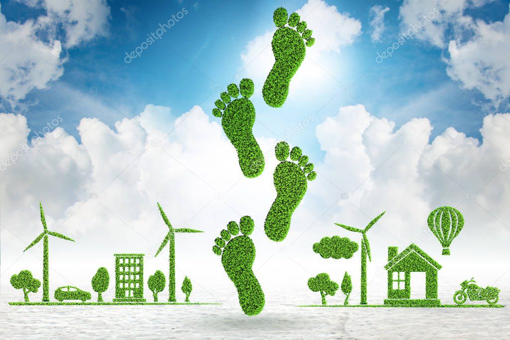 Carbon footprint concept - 3d rendering