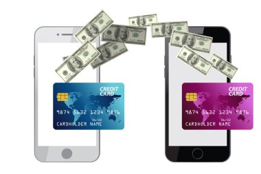 Taşınabilir cüzdan aktarımı kavramı - 3d oluşturma