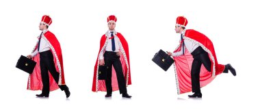 Kral işadamı beyazla izole edilmiş