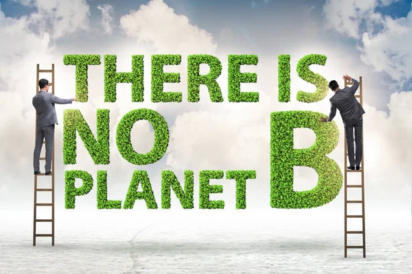 Ecologisch concept - er is geen planeet b — Stockfoto