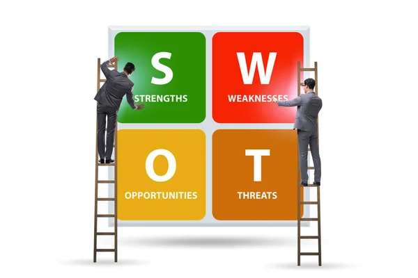 Концепция техники SWOT для бизнеса — стоковое фото