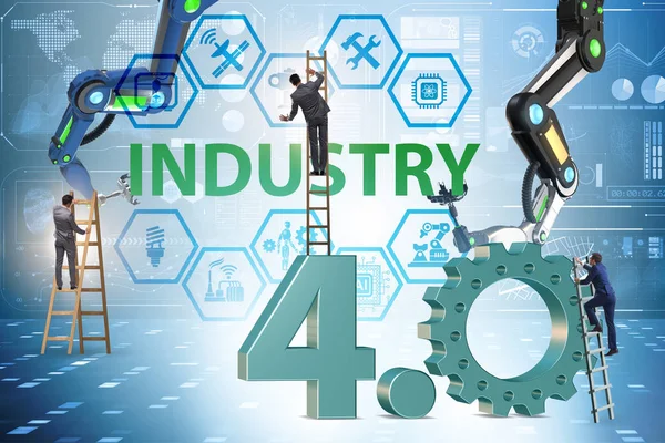 Industria moderna 4.0 concepto de automatización técnica — Foto de Stock