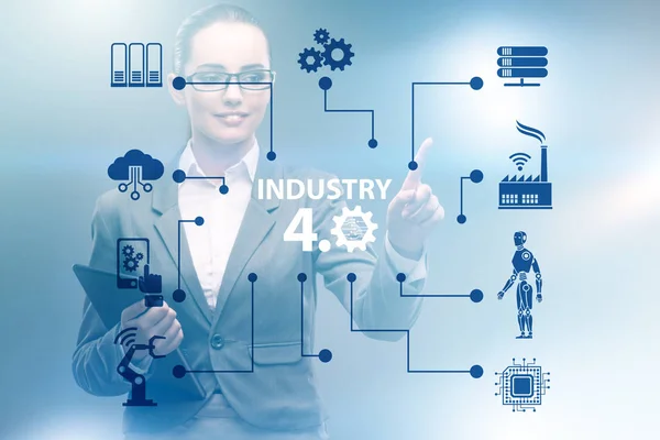 Modern industry 4.0 technical automation concept — 스톡 사진