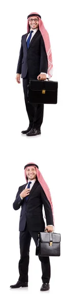 Hombre árabe aislado en el blanco — Foto de Stock