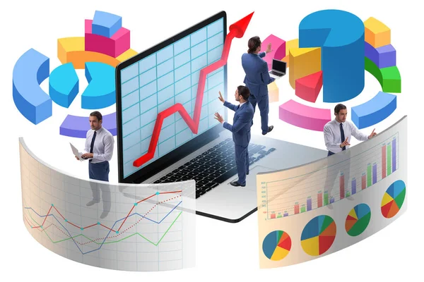 Trader working in technical visualization environment — Stock Photo, Image