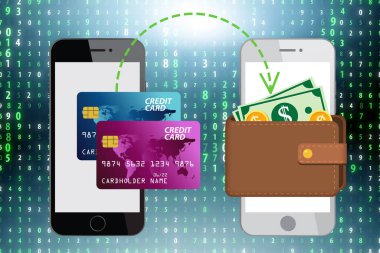 Taşınabilir cüzdan aktarımı kavramı - 3d oluşturma