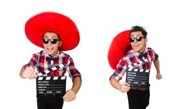 Zabawny Meksykanin z sombrero w koncepcji — Zdjęcie stockowe