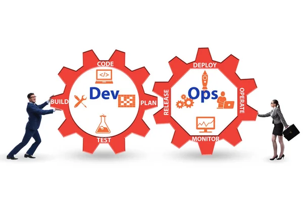 DevOps softwareudvikling IT-koncept - Stock-foto