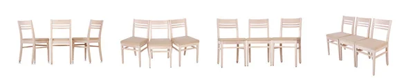 Conjunto de sillas aisladas en blanco —  Fotos de Stock
