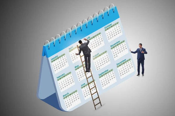 Concepto de calendario de negocios con empresario —  Fotos de Stock