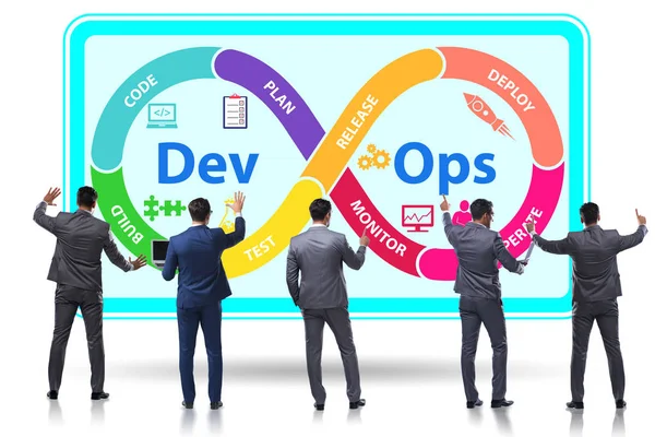 DevOps softwareudvikling IT-koncept - Stock-foto
