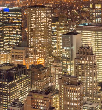 Günbatımında New York Manhattan manzarası