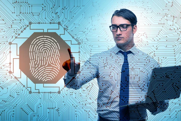 Biometrics security access concept with fingerprint — 스톡 사진