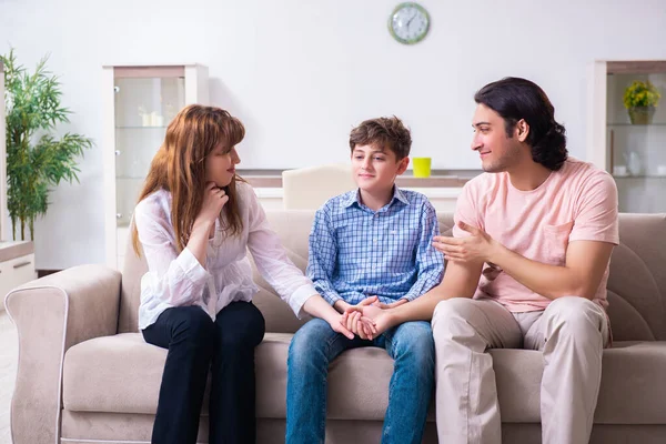 stock image Family conflict with husband and wife and child