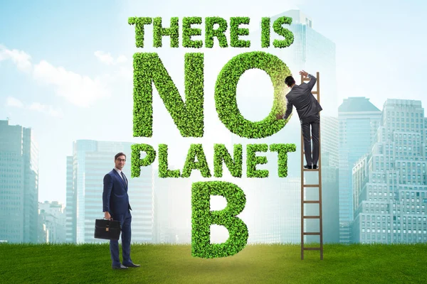 Ecologisch concept - er is geen planeet b — Stockfoto