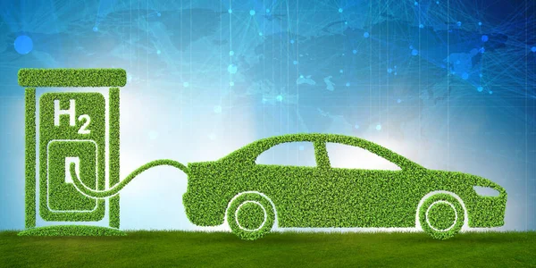 Hydrogen car concept - 3d rendering — Stock Photo, Image