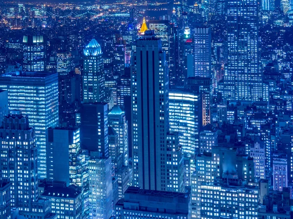 Vue de New York Manhattan pendant les heures de coucher du soleil — Photo