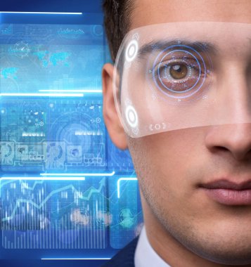 İşadamı konseptiyle futuristik vizyonu