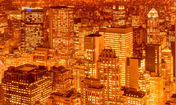 Vista de Nueva York Manhattan durante el atardecer — Foto de Stock