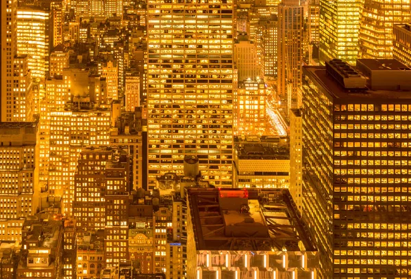 Vista de Nova York Manhattan durante o pôr do sol — Fotografia de Stock