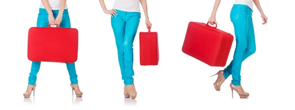 Young woman preparing for vacation — Stock Photo, Image