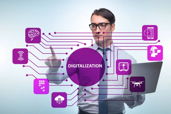 Digital transformation and digitalization technology concept — Stock Photo, Image