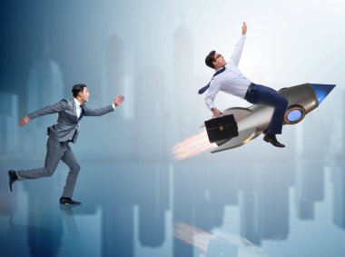 İki iş adamları ile rekabet kavramı